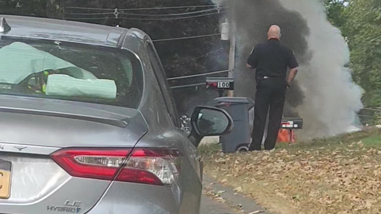 ford f150 on fire and exploded