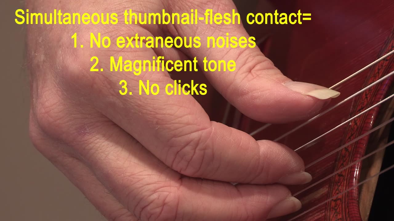 Leyenda Right-Hand Technique Video #2: Thumbnail-flesh contact on bass strings