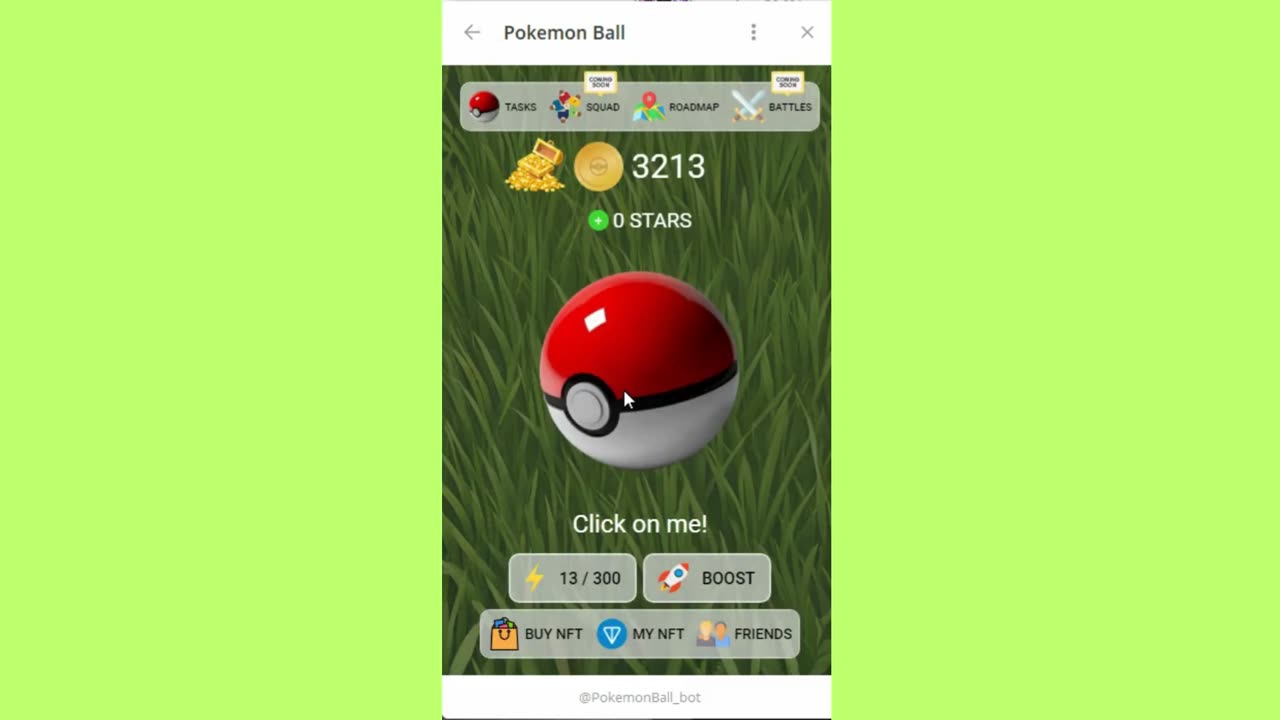 new mining mini app bot telegram pokemon ball