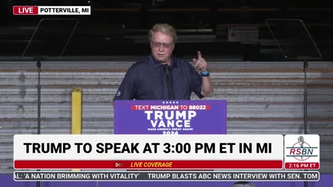 FULL SPEECH: CEO - Alro Steel, Randy Glick Speaks at Trump Event in Potterville Michigan - 8/29/24