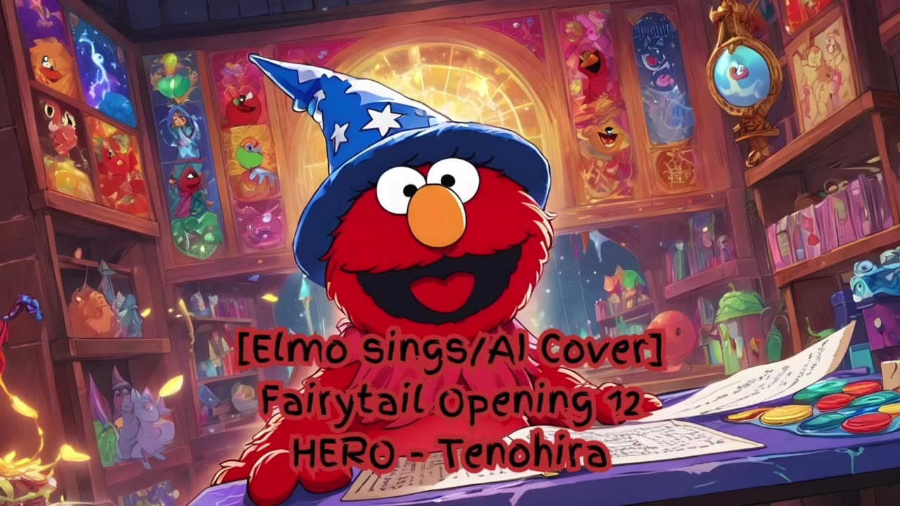 [Elmo sings/AI Cover] Fairy tail Opening 12 HERO - Tenohira (テノヒラ)