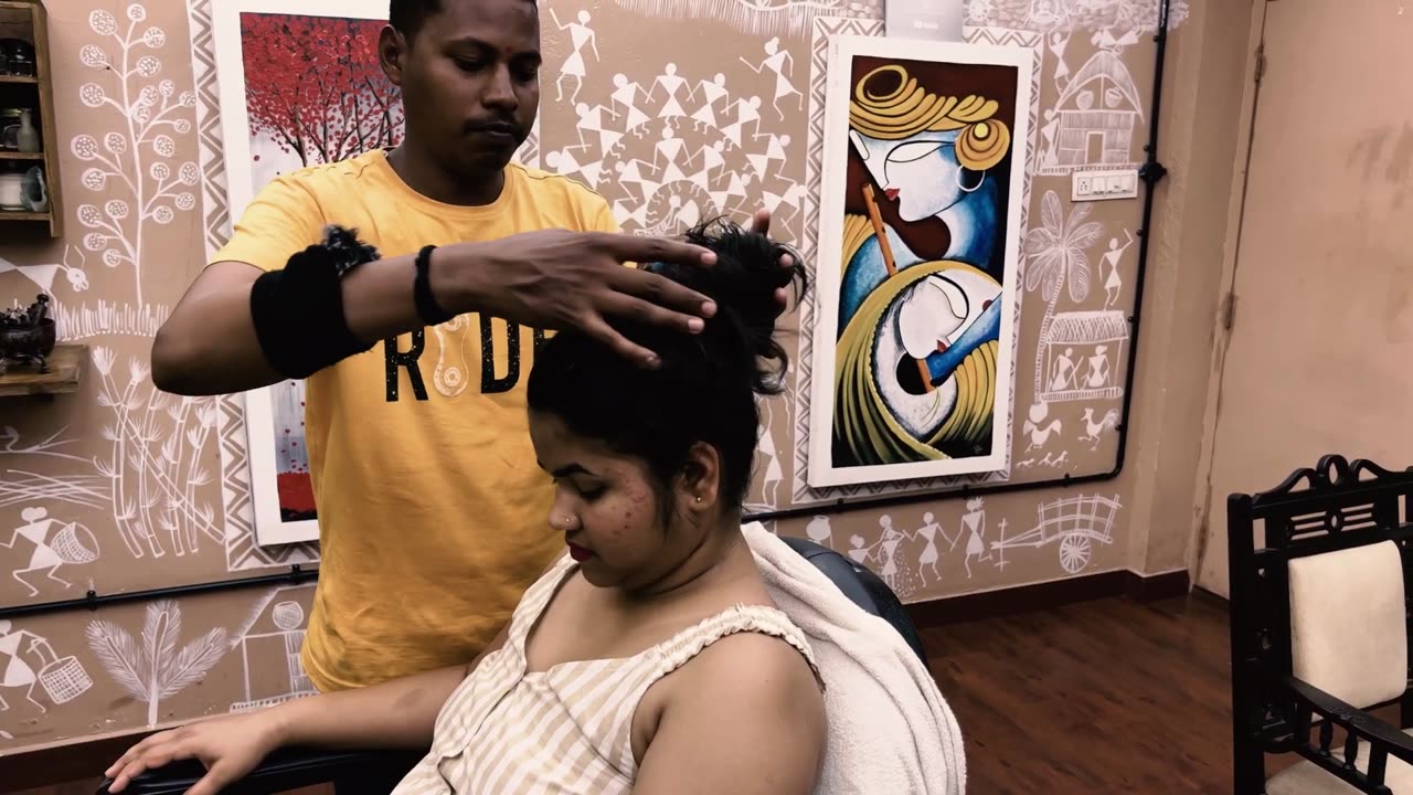 Loud Neck Cracking Head Massage ASMR _ Indian Massage (1080p)