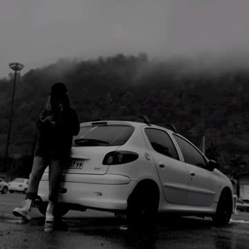 "Iranian Girl with a Beautiful White Peugeot 206"