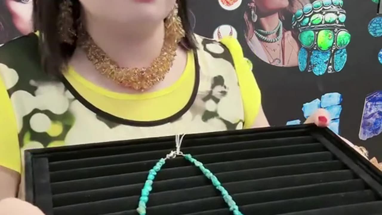 GN-20240923-09 High quality natural turquoise holiday gift jewelry modern simple