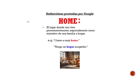 Palabra Del día en Inglés 'home'