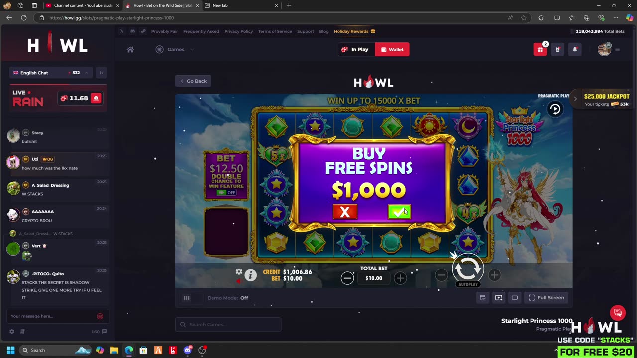 "Big Money Plays !howl" - 12-01-2024 - Stackswopo MonkeyApp & Gambling Stream