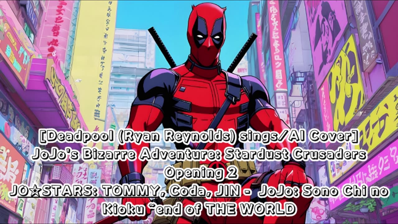 [Deadpool sings/AI Cover] JoJo's Bizarre Adventure OP1 Hiroaki"TOMMY"Tominaga - Sono Chi no Sadame