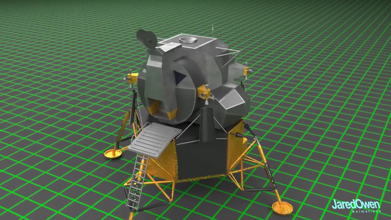 Apollo 17 Lunar Lift-Off~ 3D Animation of the Apollo Lunar Lander Design