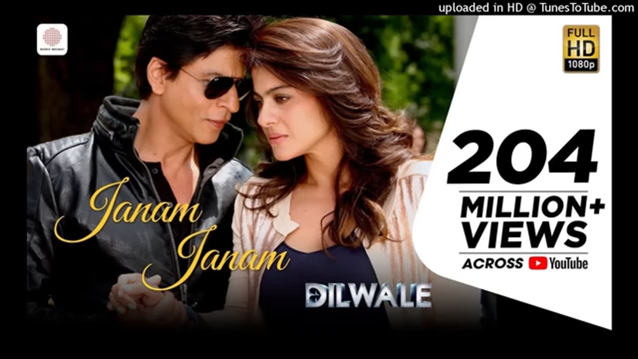 Janam Janam – Dilwale _ Shah Rukh Khan _ Kajol _ Pritam _ SRK _ Kajol _ Lyric Video 2015_160K)