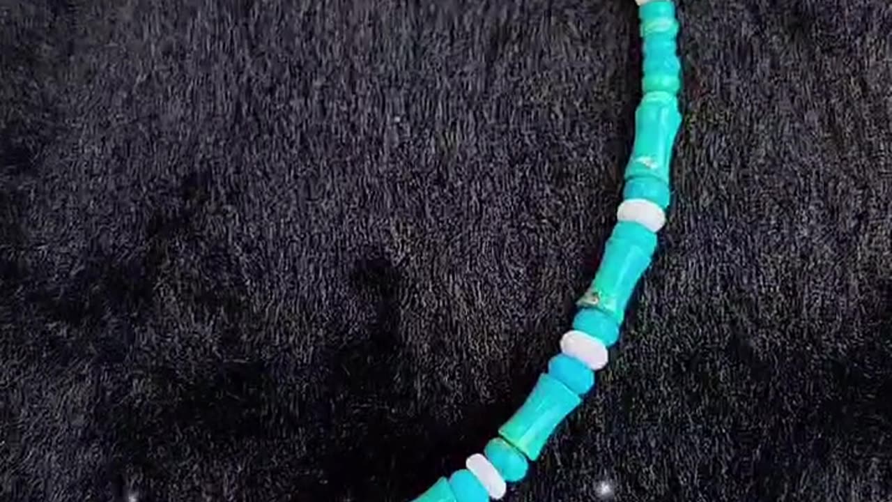 GN-20240923-03 Natural stablish turquoise and natural pink opal necklace women