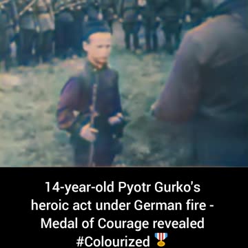 14-year-old Pyotr Gurkoheroic act under fireMedal of Couragerevealed #Colourized 🎖️