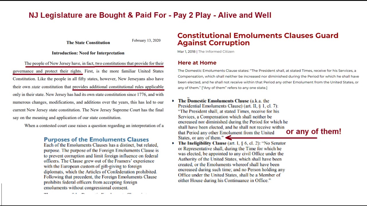 NJ Legislature Lie & Show Their Willful Ignorance