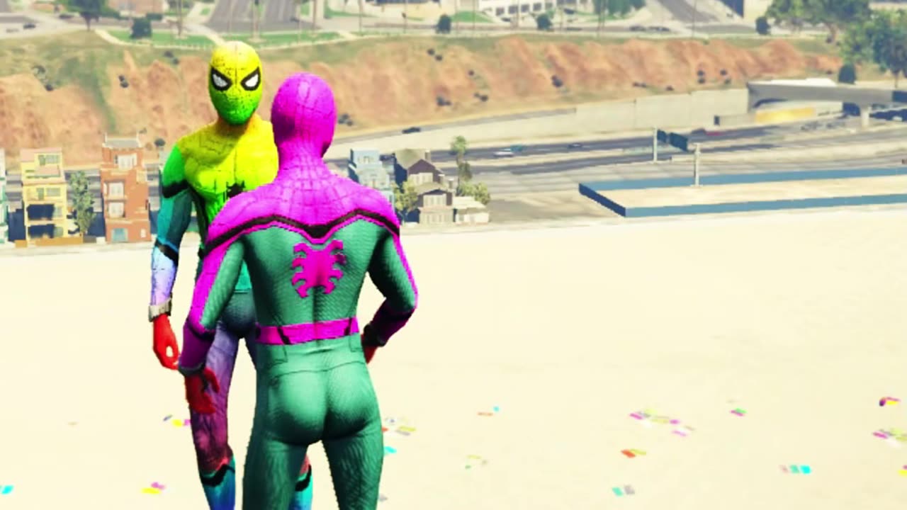 GTA 5 Epic Spiderman Ragdolls | Jumps / Fails #shorts #short #spiderman #viral #spider #follow