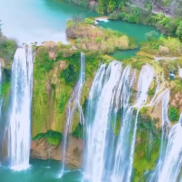 Kohloon waterfalls over Yunnan province, China