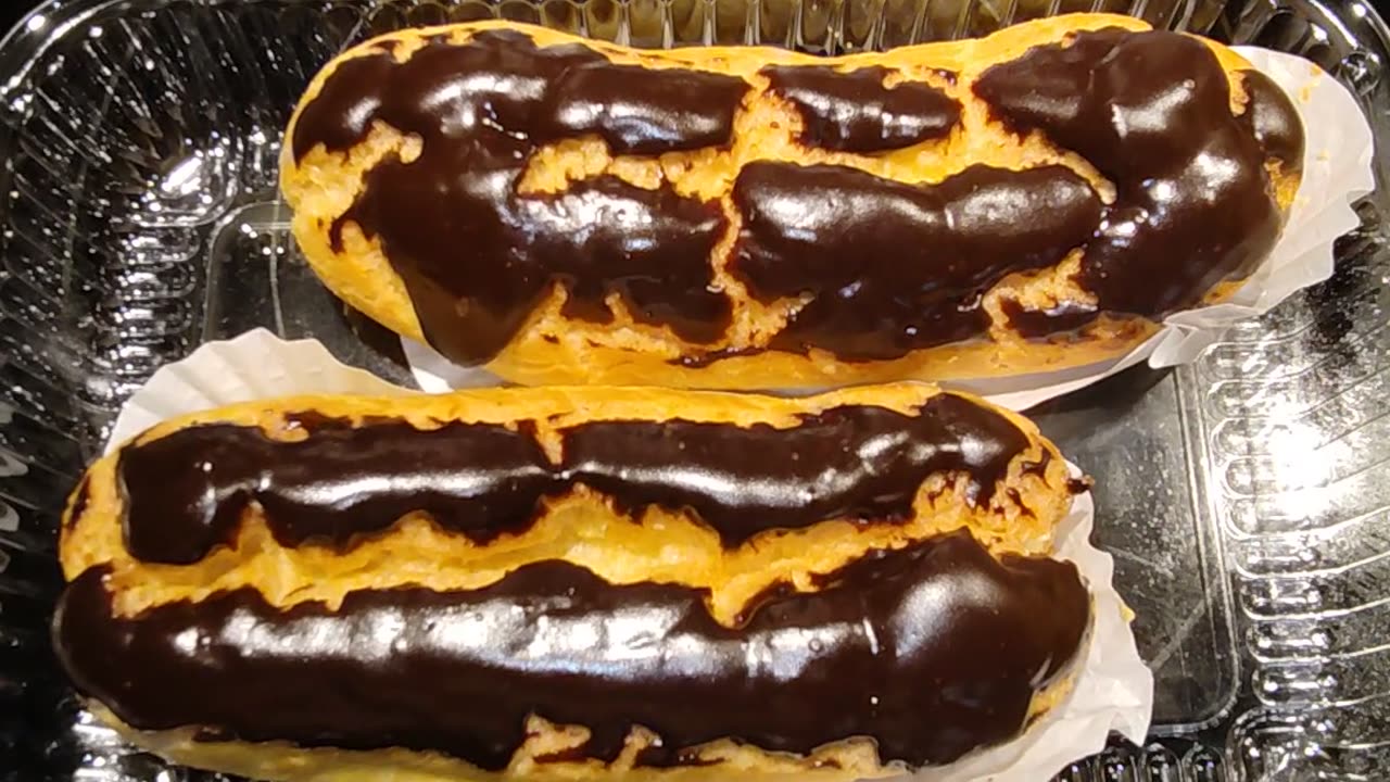 Eating Éclair From Bartz Bakery, Dbn, MI, 8/29/24