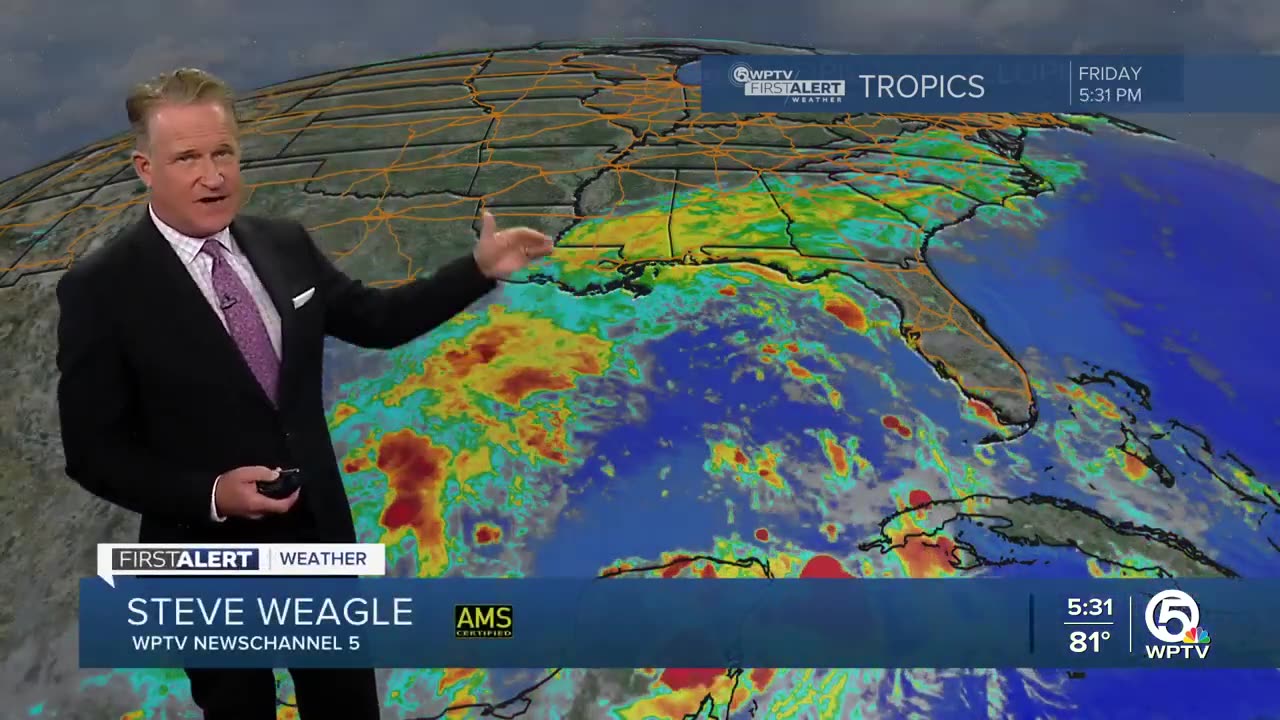 A tropical rainstorm coming to Florida could dump a foot of rain