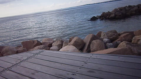 Utsikt från trädäcket invid Strandpromenaden, Helsingborg 11 Sept. 2013