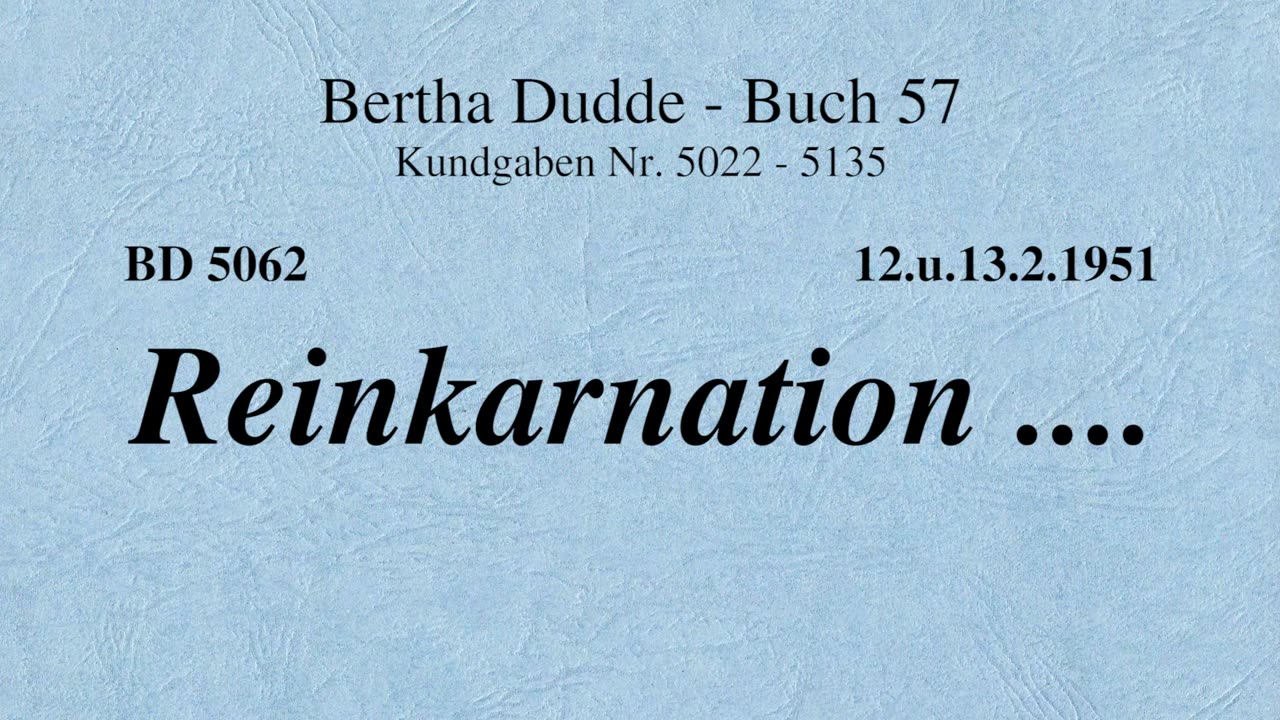 BD 5062 - REINKARNATION ....