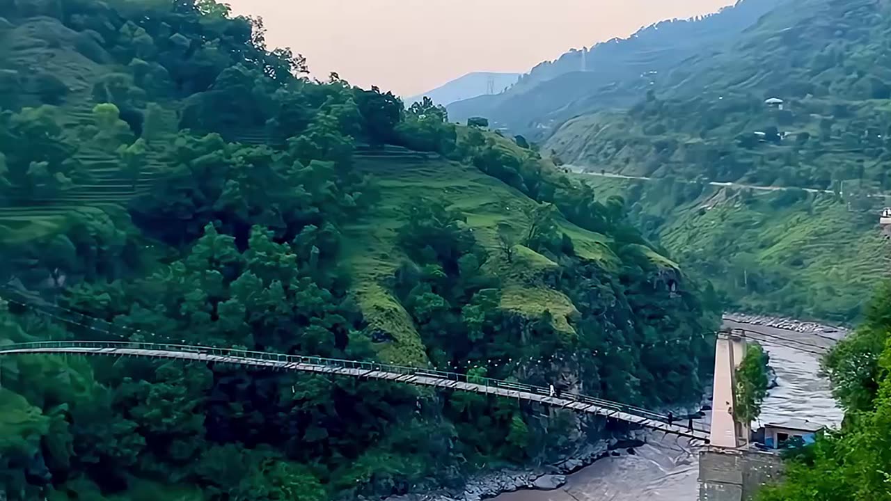 Kashmir Valley River and Mountain Beautiful View #kashmir #kashmirvalley #river #mountains #valley