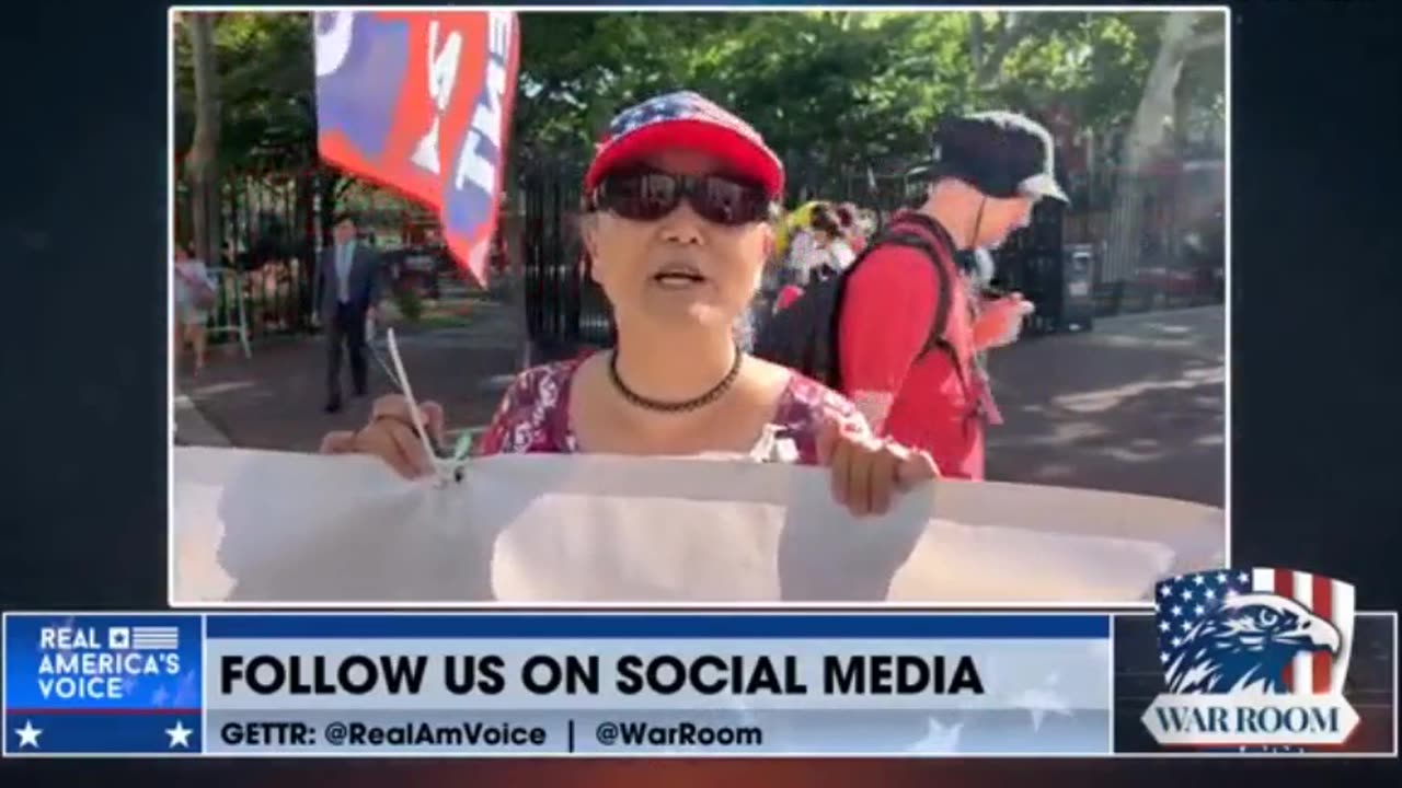 CHINESE AMERICAN TRUMP SUPPORTERS AT NY TRUMP TRIAL - WE RAN FROM COMMUNISM NOW IT IS HERE - 2 mins.