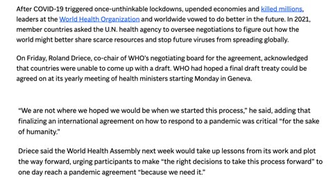 Global treaty to fight pandemics like COVID is going to have to wait | AP News