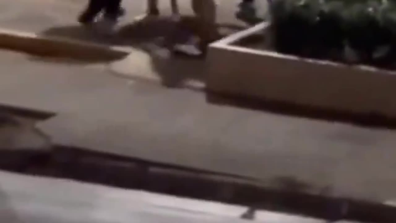 Civilians deal with machete man