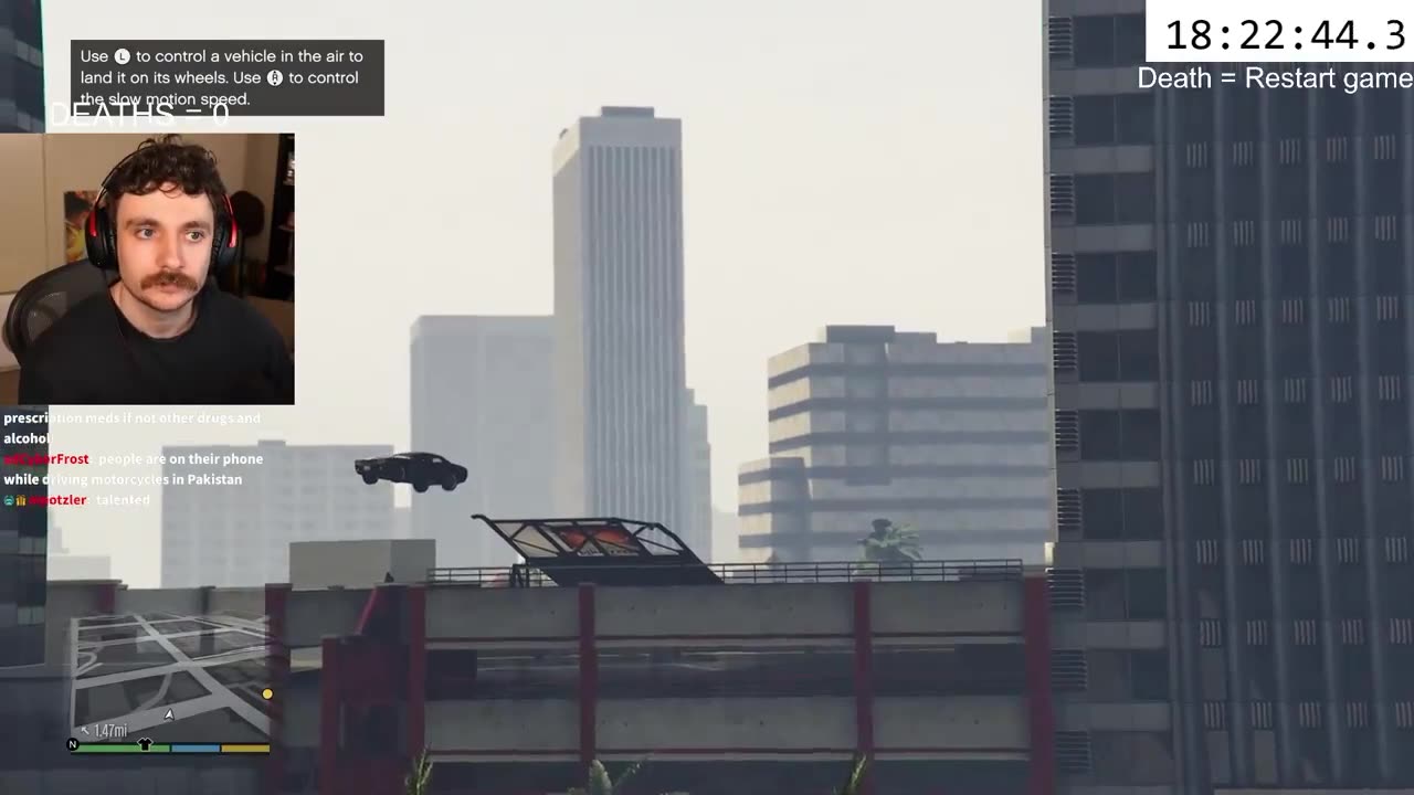 CRAYATOR Plays GTA 5 for 18 Hours with 0 Deaths just to Fail from a Stunt