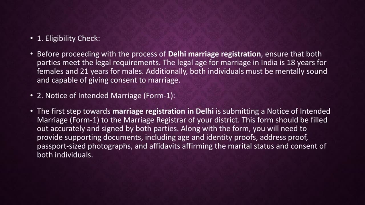 Steps for Marriage Registration in Delhi for Court Marriage