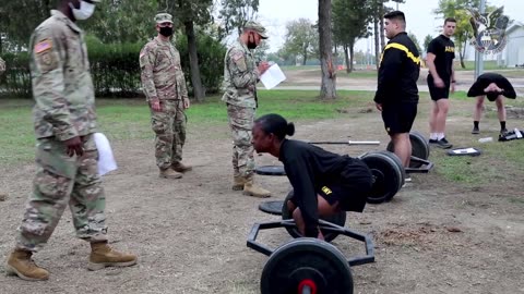 Combat Aviation Brigade Soldiers Take New Army Combat Fitness Test