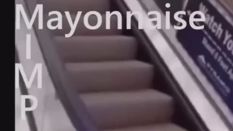 Mayonnaise on an escalator