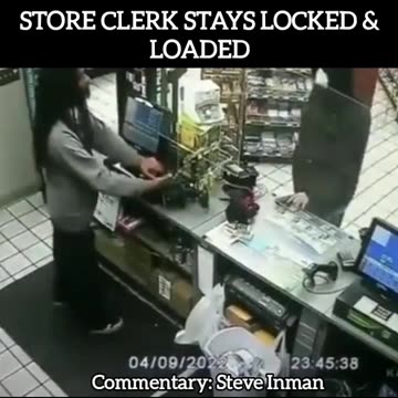 The store clerk has had enough of the criminal robbing spree bullsh*t