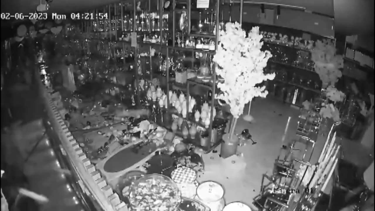 Turkey-Syria earthquake: Dramatic CCTV shows building shake for more than a minute