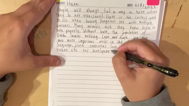 Page 23 of BOOK TWO - SUBJECTS OF LIFE being written