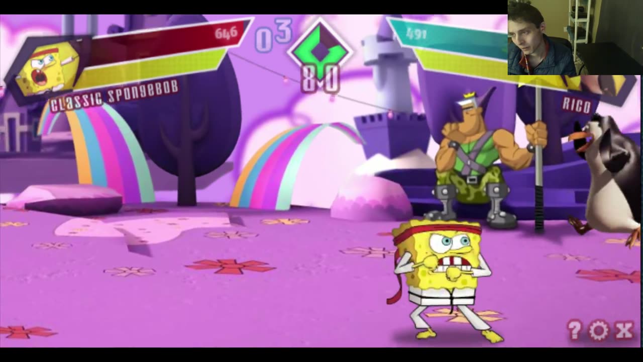 SpongeBob SquarePants VS Rico The Penguin In A Nickelodeon Super Brawl Showdown! Battle