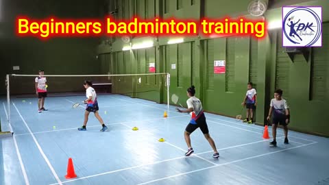 Beginners badminton training