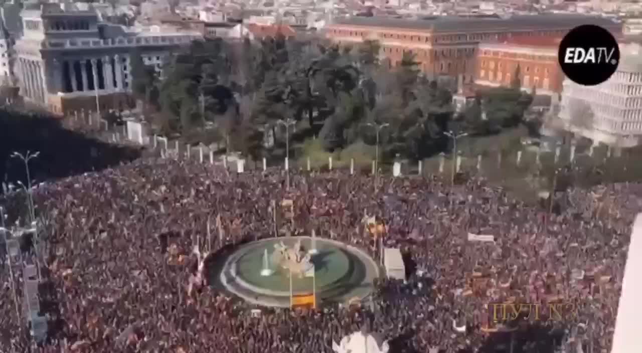 Spaniards came out to anti-government rallies