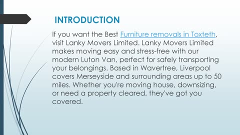 Best Furniture removals in Toxteth