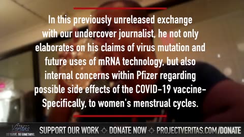 Jordan Walker Pfizer Project Veritas Menstrual Cycles