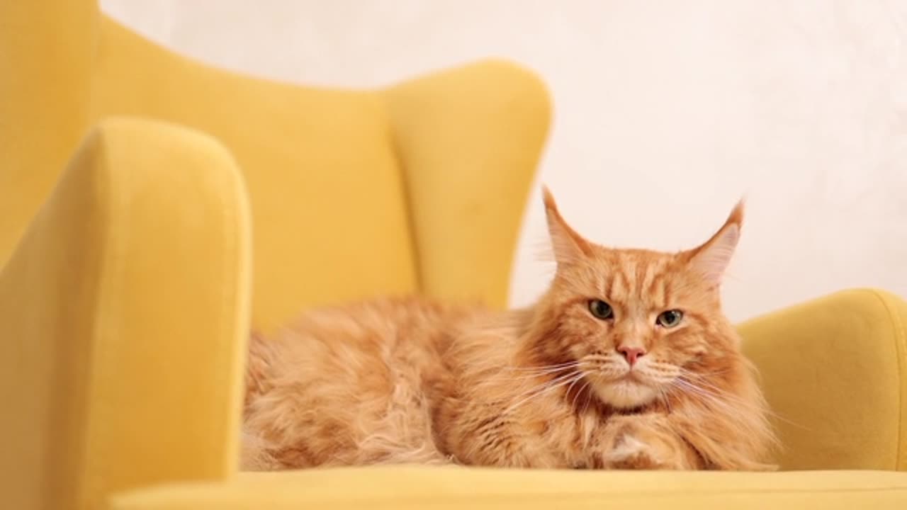 Maine Coon Cat Just Chilling