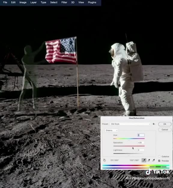NASA official video screenshot shows green screen fail