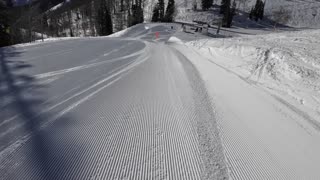 Feb 10th illusion on a beautiful day groomed run