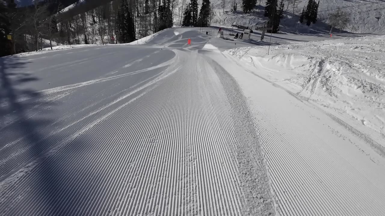 Feb 10th illusion on a beautiful day groomed run