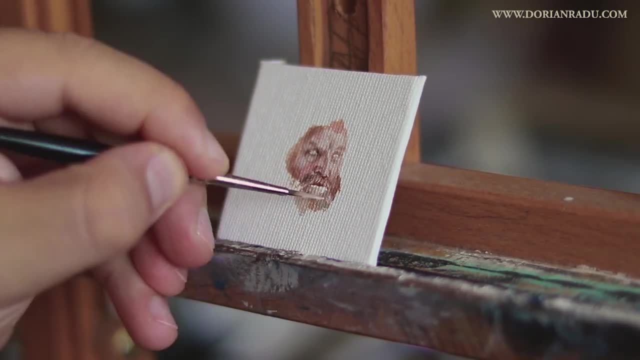 Oil Miniature Portrait Painting Demo