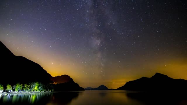 The Colors Of Aurora In The Sky On A Starry Night DRONE No Copyright