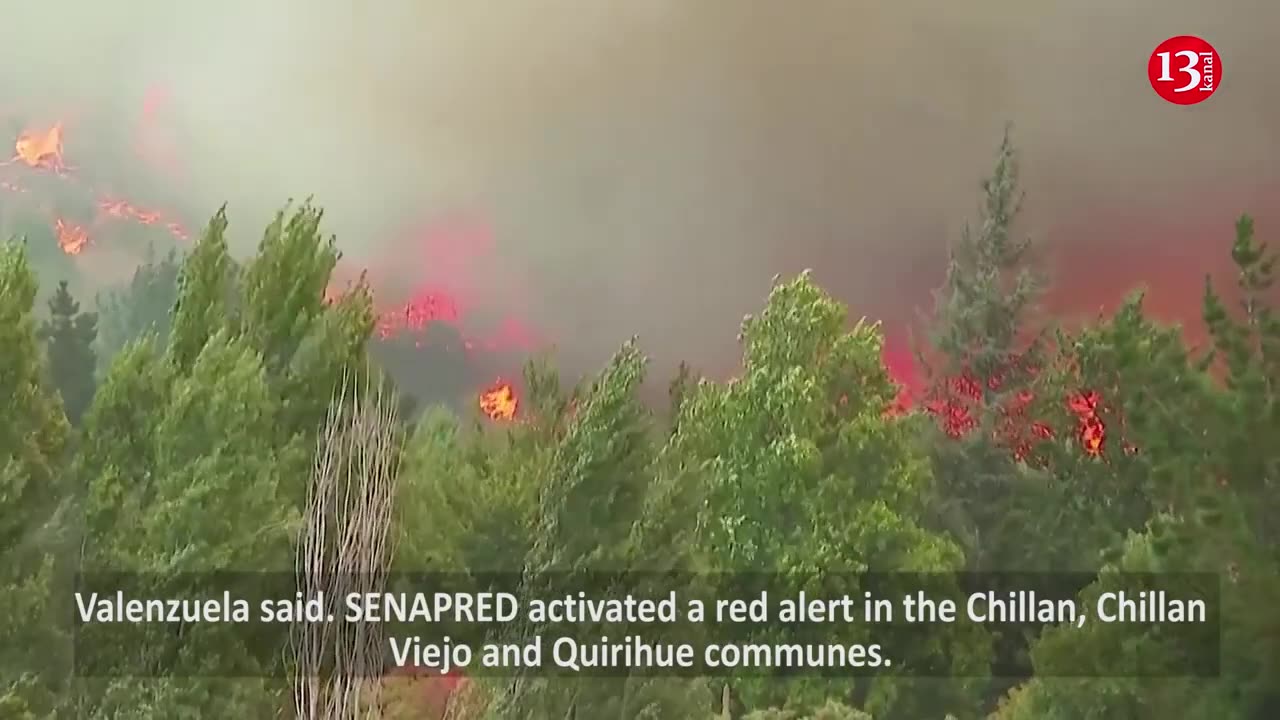 Wildfires affect over 700 hectares in central Chile