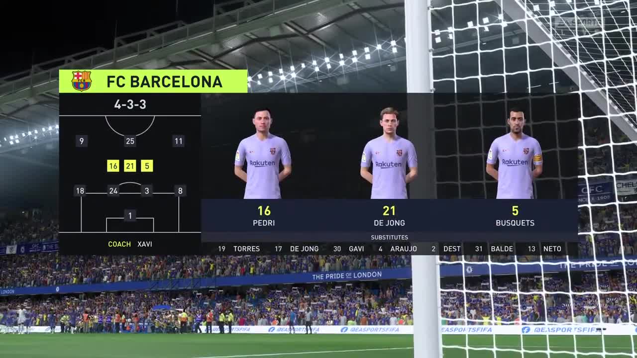 FIFA 22 CHELSEA VS BARCELONA at STAMFORD BRIDGE