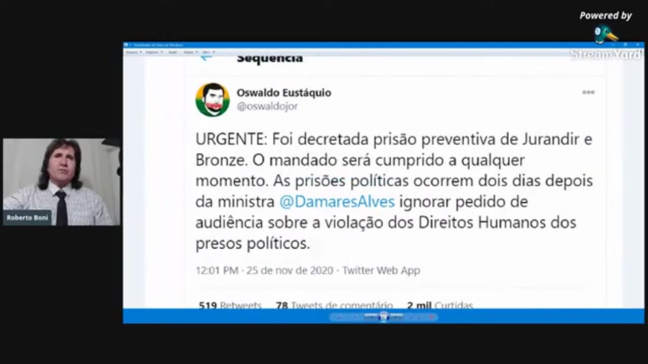 Vídeo analisando caça aos ativistas de direita.