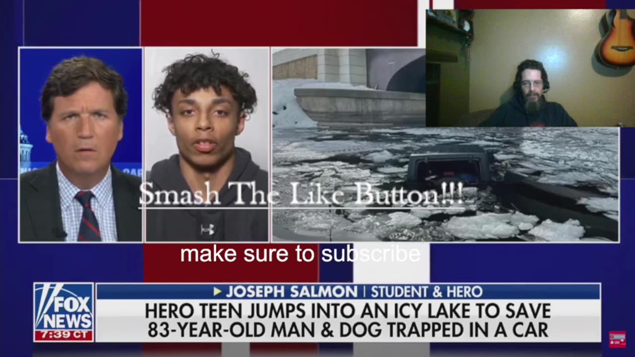 Tucker Carlson Hero Teen reaction