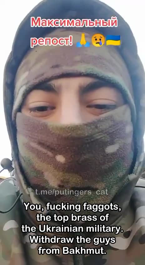 This Ukrainian wanted this video to be reposted everywhere, so here it is.