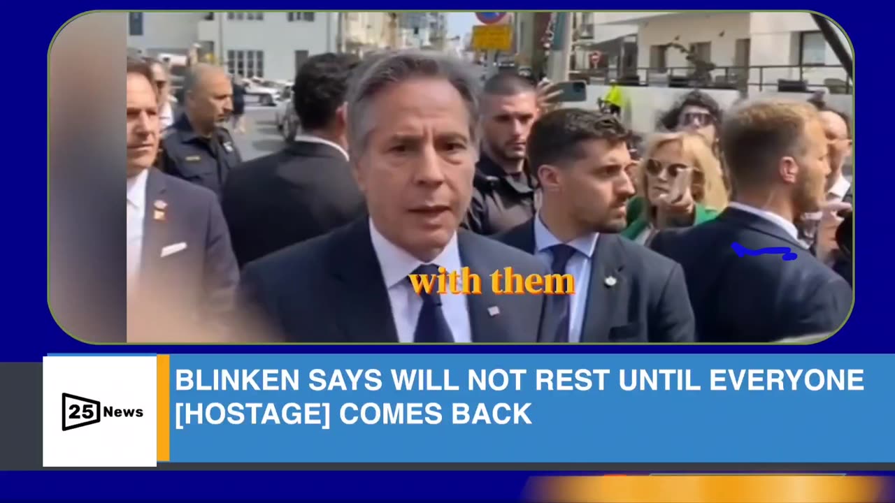 Blinken Says Will Not Rest Until Everyone [Hostage] Comes Back